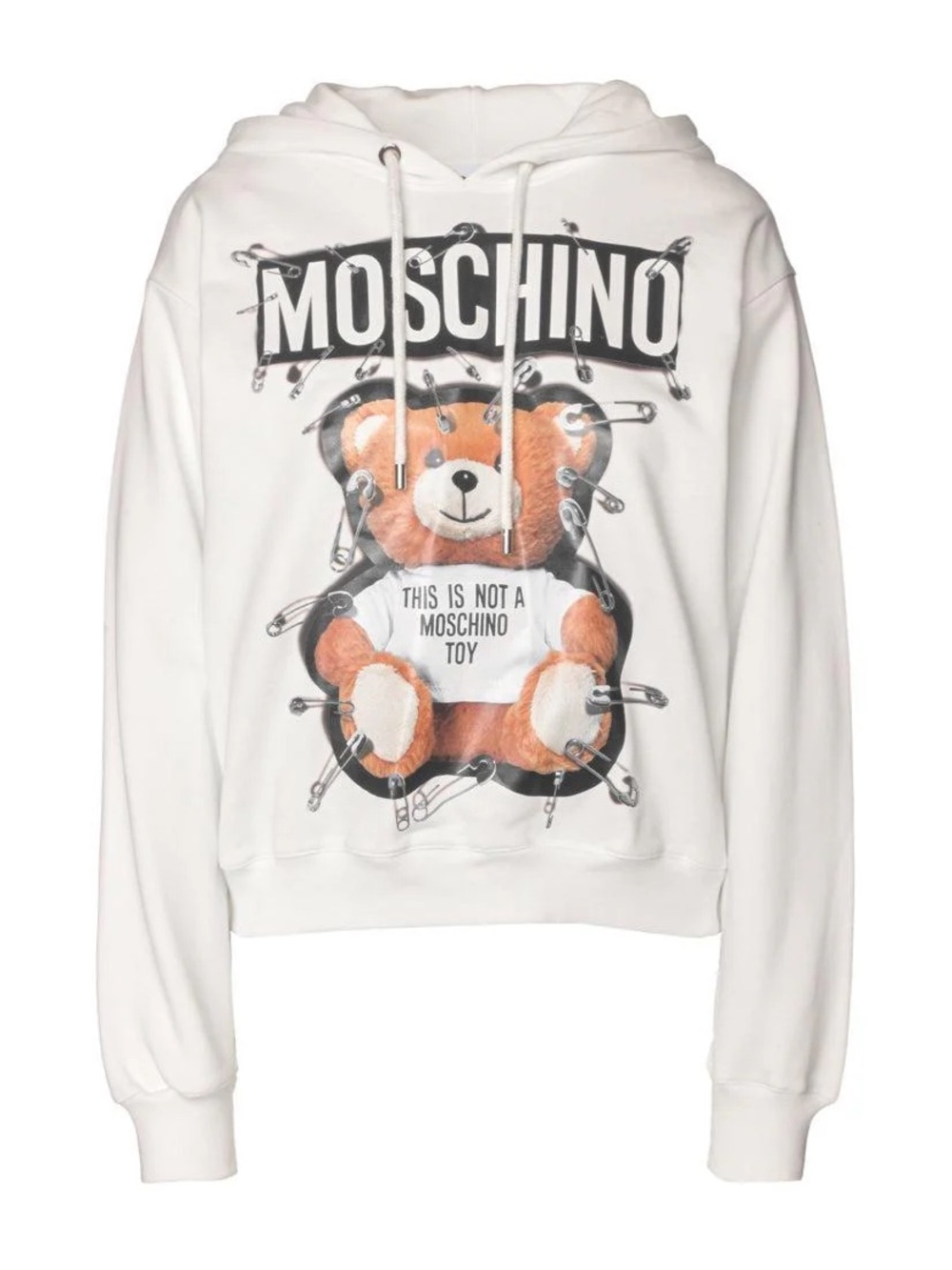 Moschino Teddy Bear Safety Pin Hoodie